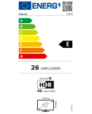 HISENSE QLED 32" FHD DECO TV 2HDMI USB BRANCO(E)