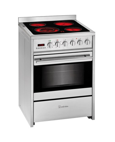 MEIRELES FOGAO 60CM INOX 4Z VITRO FORNO ELECT VENTILADO A