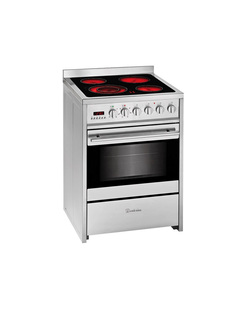 MEIRELES FOGAO 60CM INOX 4Z VITRO FORNO ELECT VENTILADO A