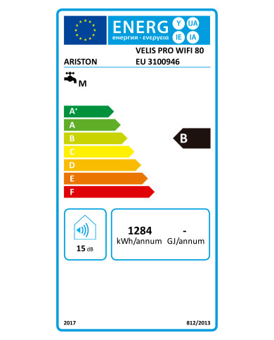 ARISTON TERMOACUMULADOR 80LT VELIS TECH DRY WIFI PT+