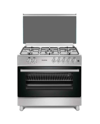 TELEFAC FOGAO 5G 1WOK  925X900X610 FORNO 91LT GAS INOX (A)