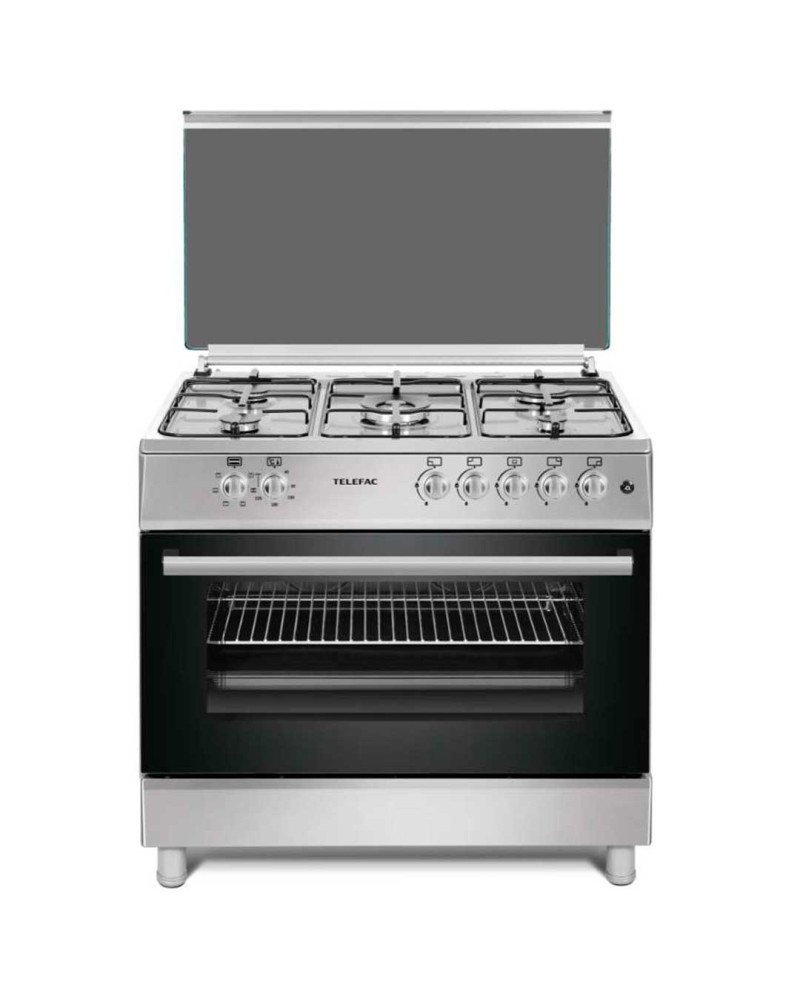 TELEFAC FOGAO 5G 1WOK  925X900X610 FORNO 91LT GAS INOX (A)