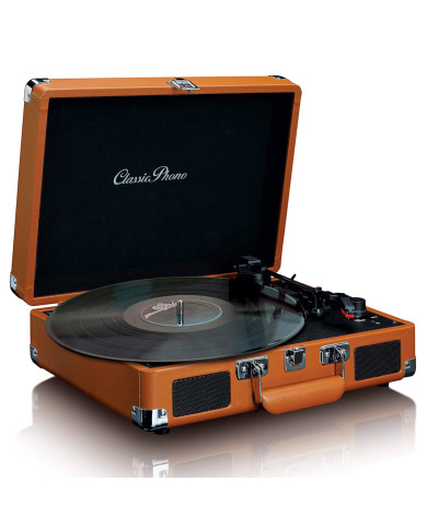 LENCO GIRA DISCOS EM FORMATO DE MALA C/COLUNAS INTEGRADAS