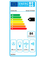 SAMSUNG CHAMINE 90CM 4VELOC MAX 585M3/H PRETO VIDRADO B