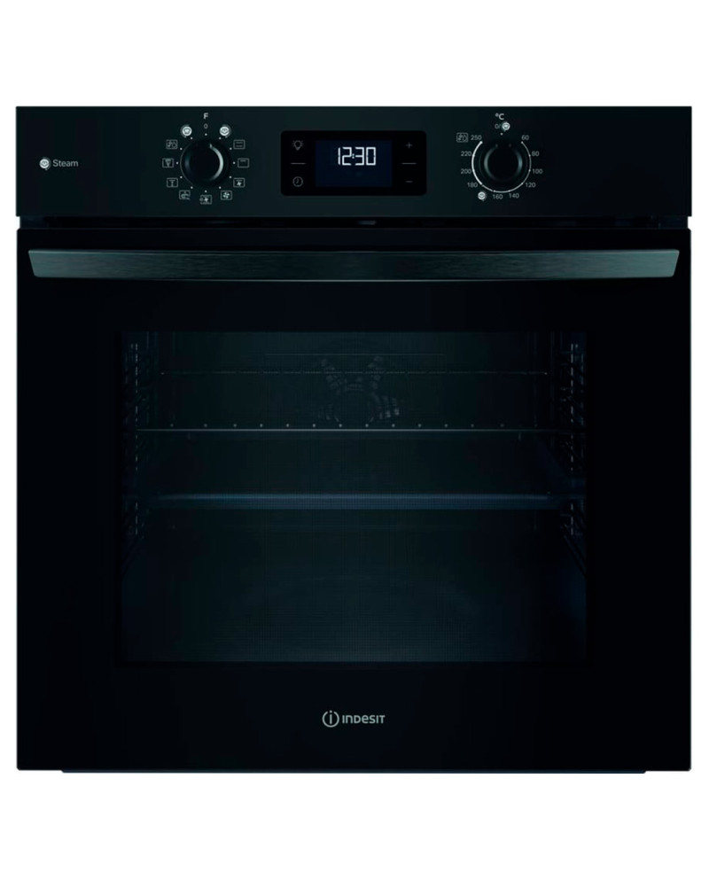 INDESIT FORNO MULTIF. HIDROLITICO 71LT PRETO A+