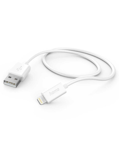 HAMA CABO USBA LIGHTNING 1M BRANCO