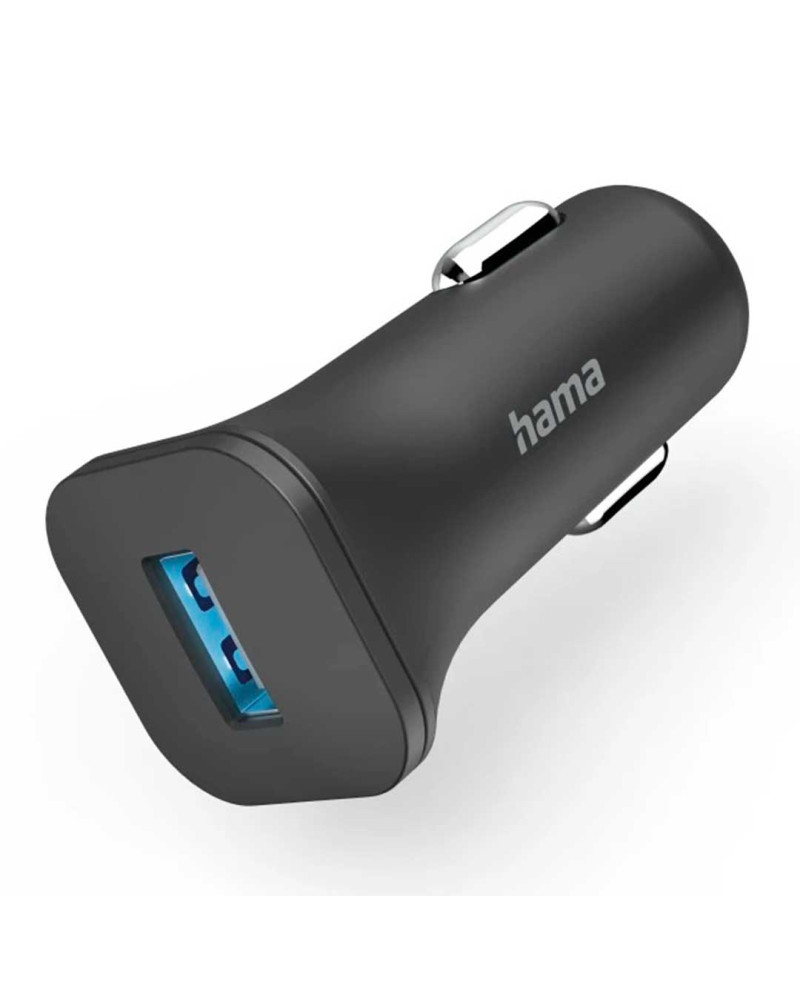 HAMA CARREGADOR P/AUTOMOVEL USBA 6W PRETO