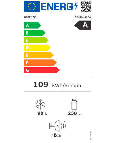 HISENSE COMBINADO 2017X595X579MT 336LT NF LOOK INOX (A)