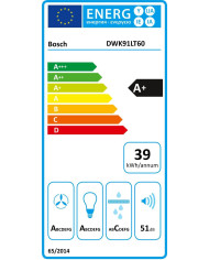 BOSCH CHAMINE PAREDE INCLINADA VIDRO PRETO 90CM (A+)