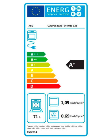 AEG FORNO MULTIFUNÇOES 71LT PIROLITICO PRETO A+