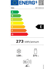 TEKA COMBINADO 1860X595X670MT NF 401LT INOX (E)