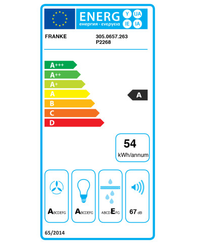FRANKE EXAUSTOR 90CM 3VELOC+1INT MAX 670M3/H INOX A
