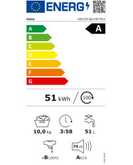 HAIER MAQUINA ROUPA 10KG 1400RT DM (A)