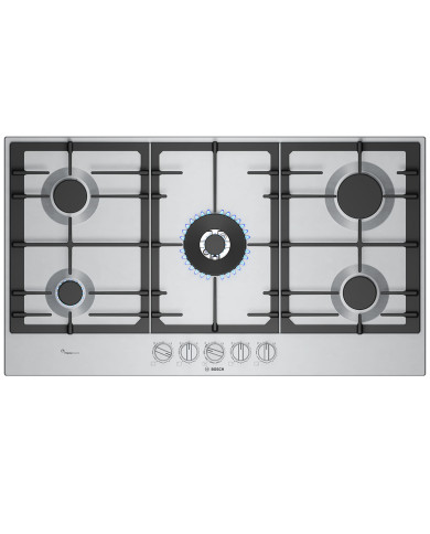 BOSCH PLACA 90CM 5GAS 1WOK C/ISQUEIRO INOX