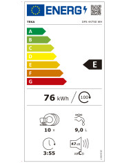 TEKA MAQUINA LOUÇA 7 PROG 45CM BRANCA (E)