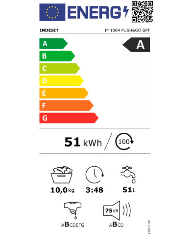 INDESIT MAQUINA ROUPA 10KG 1400RT (A)