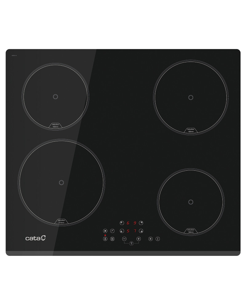 CATA PLACA INDUÇAO 60CMS 4 ZONAS