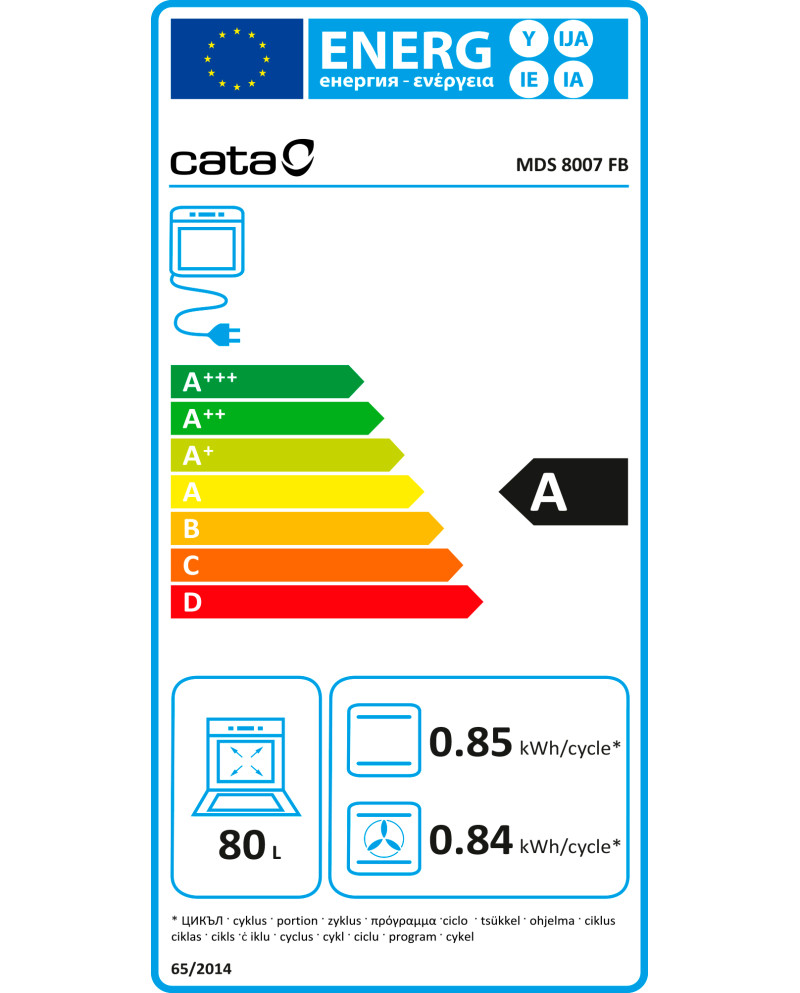 CATA FORNO MULTIF 80LT PRETO (A)