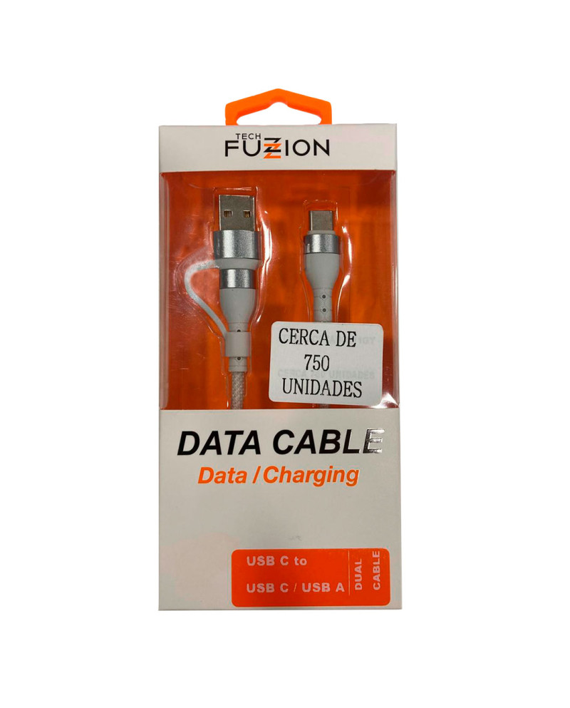 TECH FUZZION CABO USB USB C CINZA