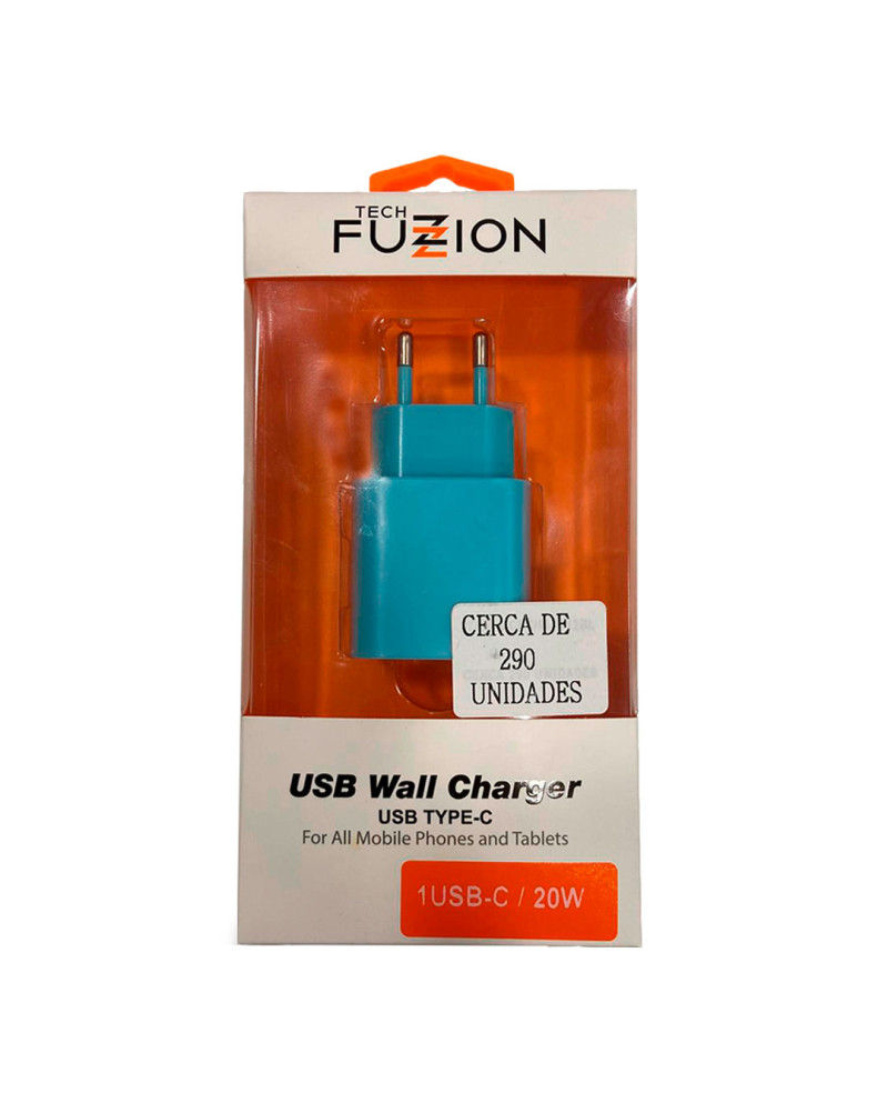 TECH FUZZION USB WALL CHARGER TYPE C 20W AZUL