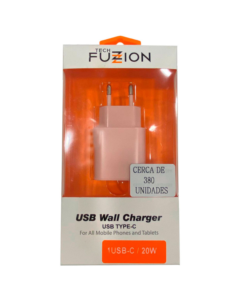 TECH FUZZION USB WALL CHARGER TYPE C 20W ROSA