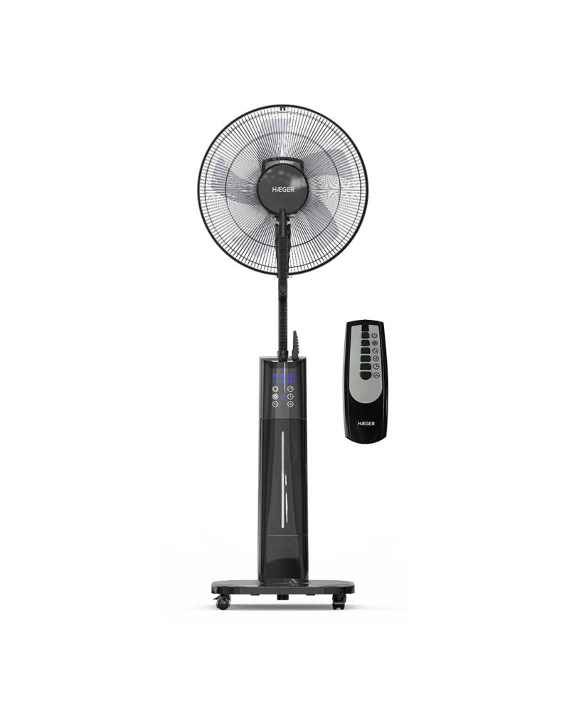 HAEGER VENTOINHA PE DIAMETRO 45CM 3VEL C/HUMIDIFICADOR PRETA