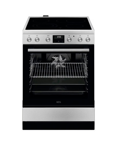 AEG FOGAO 4ZONAS VITRO FORNO 73LT ELETRICO INOX (A)