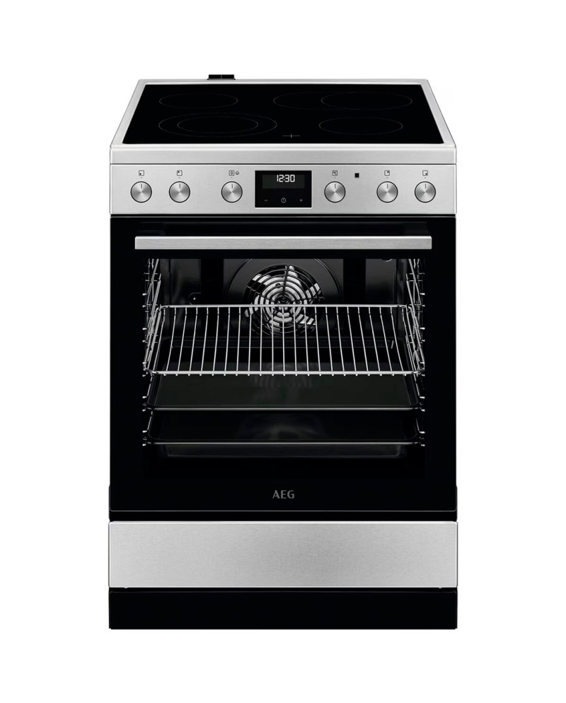 AEG FOGAO 4ZONAS VITRO FORNO 73LT ELETRICO INOX (A)
