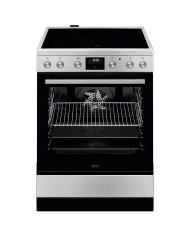 AEG FOGAO 4ZONAS VITRO FORNO 73LT ELETRICO INOX (A)
