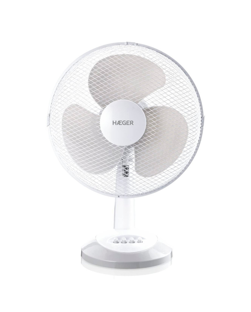 HAEGER VENTOINHA MESA DIAMETRO 30CM 40W 3VEL BRANCA