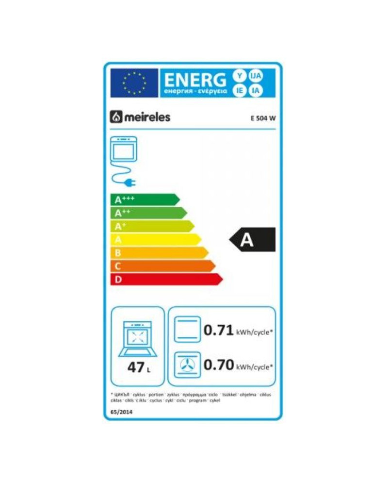 MEIRELES FOGAO VITRO 50X60CM FORNO ELETRICO 47LT BRANCO (A)