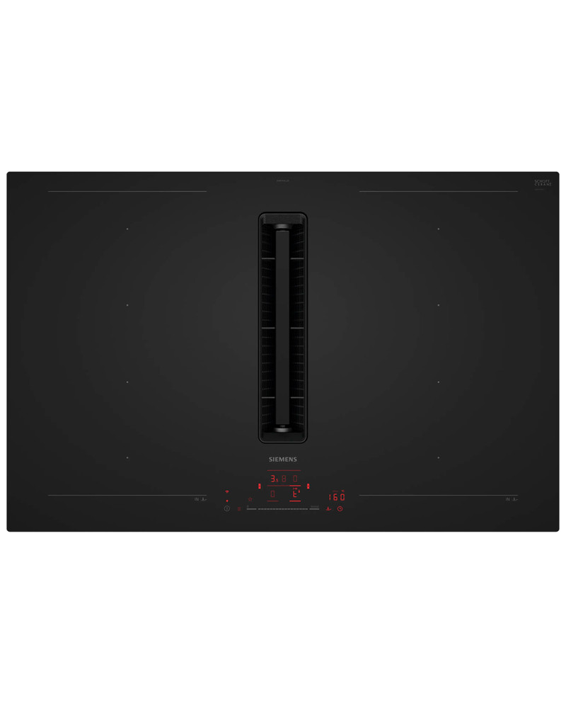 SIEMENS PLACA INDUÇAO 80CM C/ VENTIL INTEG FLEX VIDRO MATE