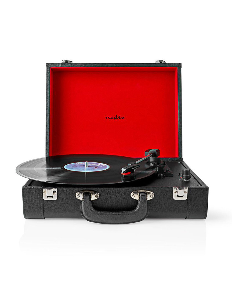 NEDIS GIRA DISCOS 33/45/78RPM 2X9W BT USB PRETO NEDIS GIRA DISCOS 33/45/78RPM 2X9W BT USB PRETO