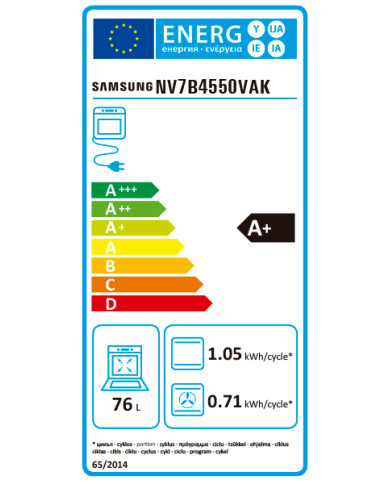 SAMSUNG FORNO PIROLITICO 76LT DC WIFI PRETO A+