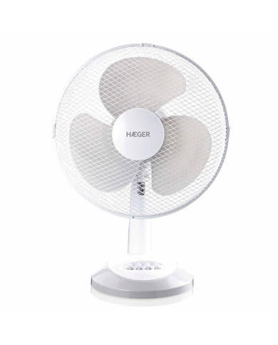 HAEGER VENTOINHA MESA DIAMETRO 40CM 45W 3VEL BRANCA