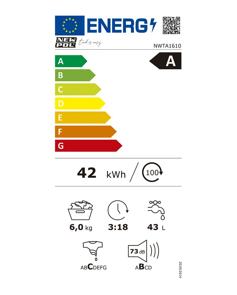 NEW POL MAQUINA ROUPA 6KG 1000RT (A)