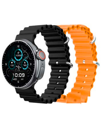 DCU SMARTWATCH BOSTON BLUET. 2PULSEIRAS PRETO/LARANJA
