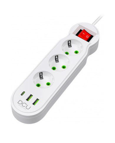 DCU EXTENSAO ELECTRICA 2MT 3TOMADAS + 3USB + INTERRUP