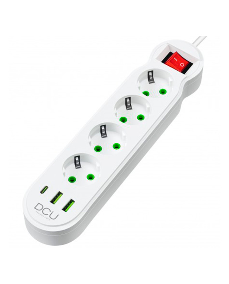 DCU EXTENSAO ELECTRICA 2MT 4TOMADAS + 3USB + INTERRUP