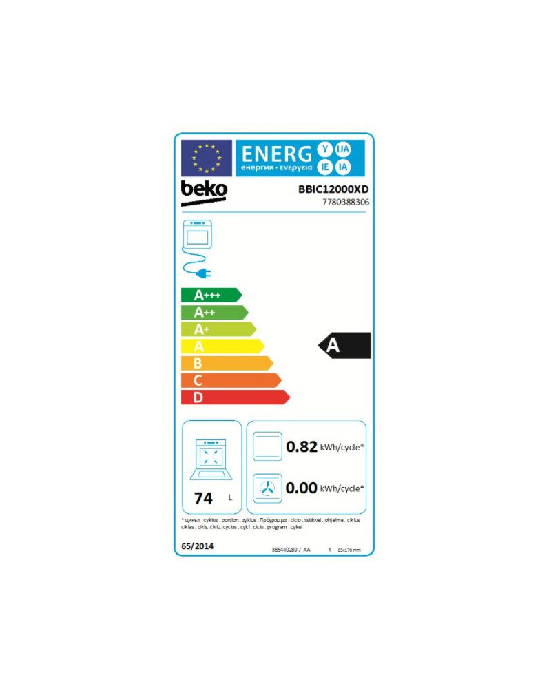BEKO FORNO CONVENCIONAL 4PROG 74LT INOX A