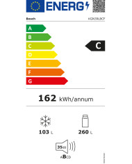 BOSCH COMBINADO 2030x600x665 NF 363LT PT VIDRO PRETO (C)