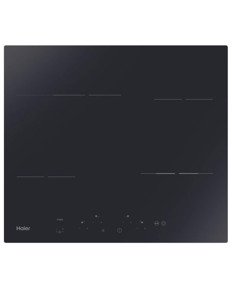HAIER PLACA VITRO 60CM 4ZONAS VIDRO PRETO