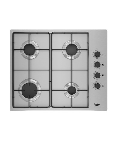BEKO PLACA 4 GAS 60CM S/ISQUEIRO VALVULA SEGURANÇA INOX