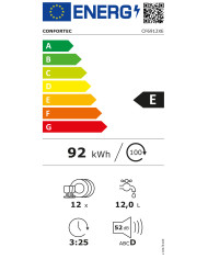 CONFORTEC MAQUINA LOUÇA 6PROG 12TALHERES INOX (E)