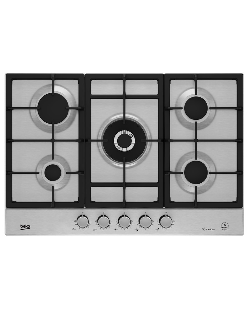 BEKO PLACA 5 GAS 75CM INOX
