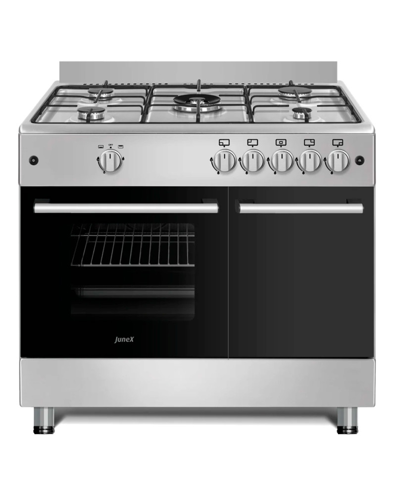 JUNEX FOGAO 90X60CM 5GAS (1WOK) BUT PORTA BOTIJA INOX