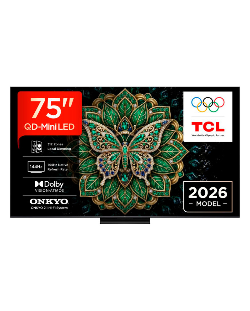 TCL QLED 75" 4K UHD GOOGLE TV 4HDMI 1USB (E)