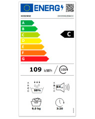HISENSE SECADOR ROUPA 9KG BOMBA DE CALOR (C)