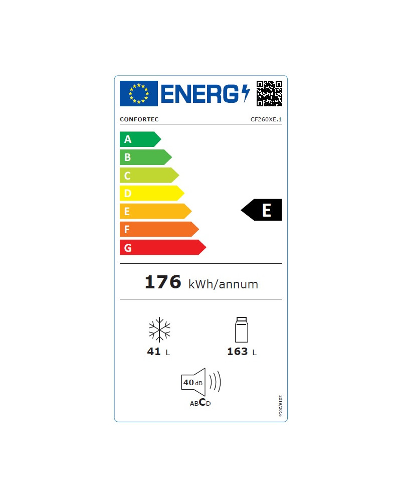 CONFORTEC FRIGORIFICO 2PT 1430x545x555 206LT INOX (E)