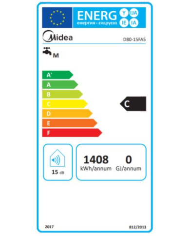 MIDEA TERMOACUMULADOR 80LT INST.VERTICAL  (C)